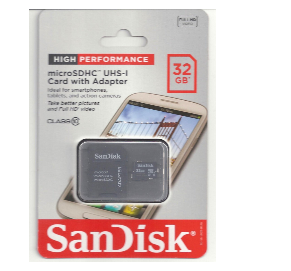 SanDisk 32GB HIGH PERFORMANCE MICRO SDHC UHS1 CARD WITH ADAPTER Tunguz Review Technology
